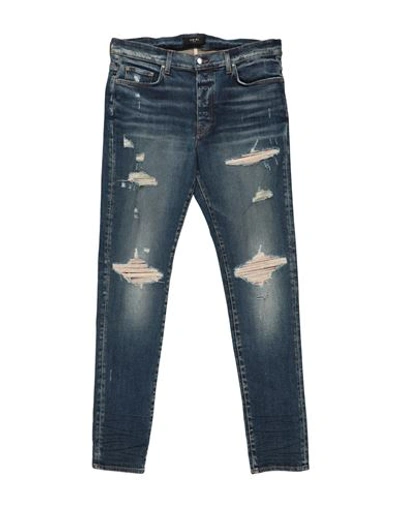 Amiri Man Jeans Blue Size 34 Cotton, Elastomultiester, Elastane