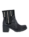 Sgn Giancarlo Paoli Woman Ankle Boots Black Size 10 Soft Leather In Black