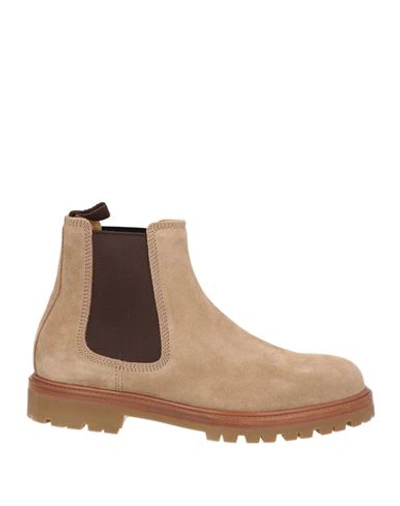 Brunello Cucinelli Man Ankle Boots Beige Size 11 Soft Leather