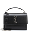 Saint Laurent Sunset Medium Ysl Crossbody Bag In Smooth Leather In Black