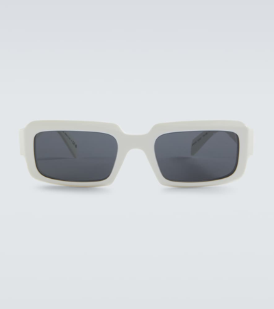 Prada Rectangular Sunglasses In White
