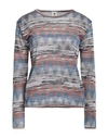 M Missoni Woman Sweater Brown Size S Viscose, Cotton, Wool, Polyamide In Red