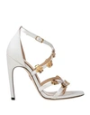 Zuhair Murad Woman Sandals White Size 8.5 Textile Fibers