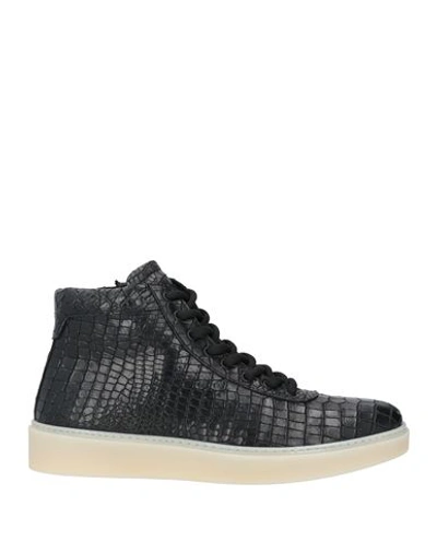 Giovanni Conti Man Sneakers Black Size 13 Soft Leather