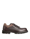 Pollini Man Lace-up Shoes Dark Brown Size 12 Soft Leather