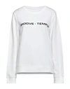 Groove Temple Woman Sweatshirt White Size M Organic Cotton, Recycled Polyester