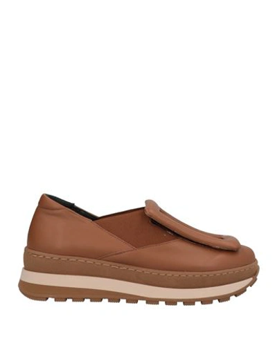 Daniele Ancarani Woman Sneakers Brown Size 11 Soft Leather