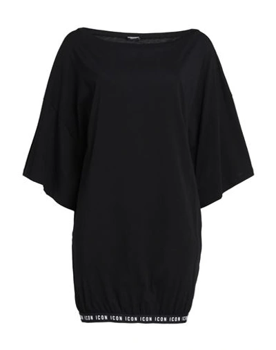 Dsquared2 Woman Cover-up Black Size M Cotton