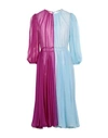 Dolce & Gabbana Woman Midi Dress Sky Blue Size 12 Silk In Blue