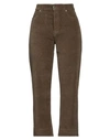 True Nyc Woman Pants Khaki Size 28 Cotton, Elastane In Beige