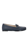 TOD'S TOD'S WOMAN LOAFERS MIDNIGHT BLUE SIZE 8 SOFT LEATHER