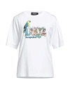 Dsquared2 Woman T-shirt White Size L Cotton In White