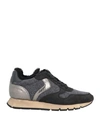 Voile Blanche Women's Julia Shearling Low Top Sneakers In Black Anthracite