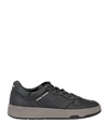 Crime London Man Sneakers Black Size 8 Soft Leather In Black