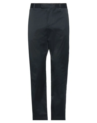 Burberry Man Pants Black Size 36 Cotton, Elastane In Blue