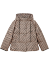 Stella Mccartney S-wave Hooded Puffer Jacket In Raffia