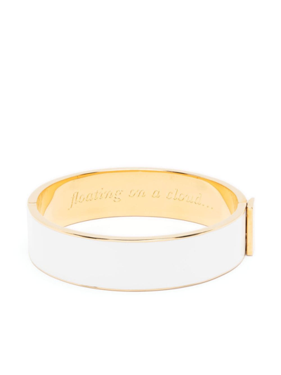 Kate Spade Floating On A Cloud Idiom Bangle In White