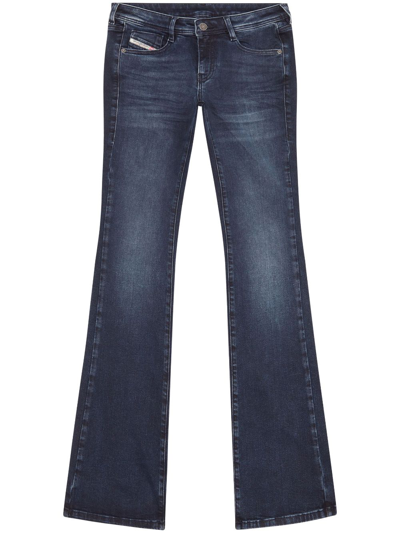 Diesel 1969 D-ebbey Low-rise Flared Jeans In 01