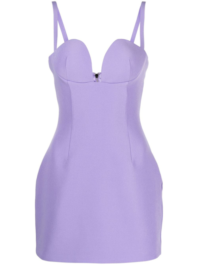 Retroféte Moulded-cup Sleeveless Minidress In Purple