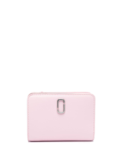 Marc Jacobs Mini The J Marc Compact Leather Wallet In Pink