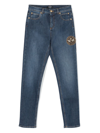 Balmain Boys Blue Cotton Denim Jeans In Blue
