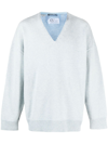Raf Simons Light-blue Wool Oversize Sweater In Blue