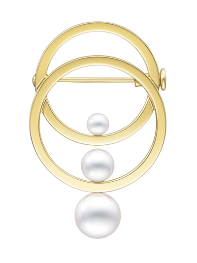 Tasaki 18kt Yellow Gold Collection Line Cosmic Akoya Pearl Brooch