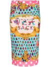 Versace X Dua Lipa Butterflies-print Pencil Skirt In Pink