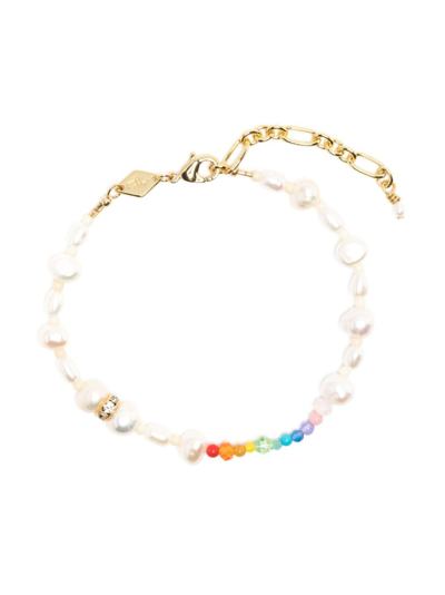 Anni Lu Pearl Rainbow Bracelet In Multicolour