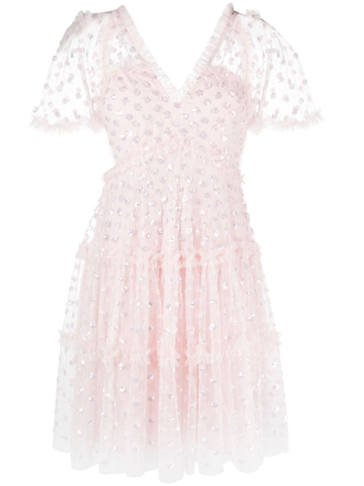 Needle & Thread Thea Sequin-embelished Tulle Dress In Pink