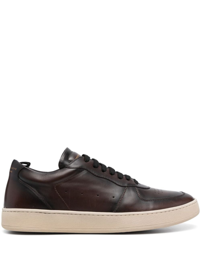 Officine Creative Low-top Leather Sneakers In Brown