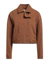 Société Anonyme Woman Jacket Camel Size S Cotton In Beige