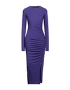 Pinko Woman Midi Dress Purple Size L Viscose, Wool, Elastane
