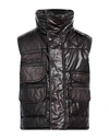 Dsquared2 Eco-leather Sleeveless Down Jacket In Grey