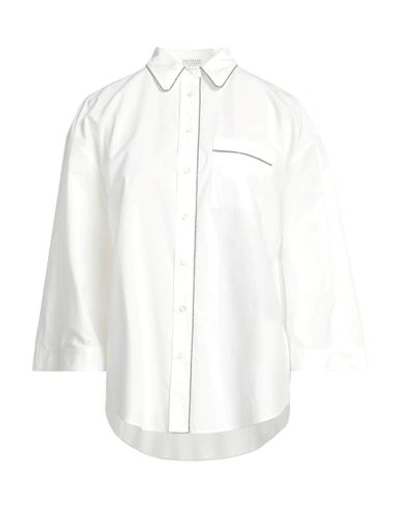 Brunello Cucinelli Woman Shirt White Size Xxl Cotton, Brass