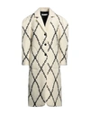 PHILOSOPHY DI LORENZO SERAFINI PHILOSOPHY DI LORENZO SERAFINI WOMAN COAT IVORY SIZE L VIRGIN WOOL