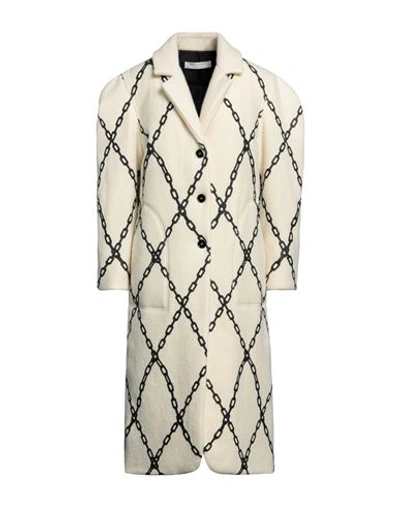 Philosophy Di Lorenzo Serafini Woman Coat Ivory Size L Virgin Wool In White