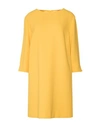 Anita Di. Woman Short Dress Yellow Size 14 Wool