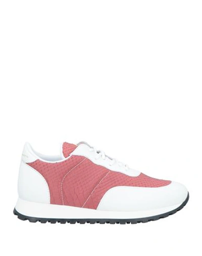 Giuseppe Zanotti Woman Sneakers Brick Red Size 12 Soft Leather