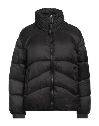 Silvian Heach Woman Down Jacket Black Size 12 Nylon In Black