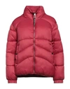 Silvian Heach Woman Down Jacket Brick Red Size 8 Nylon