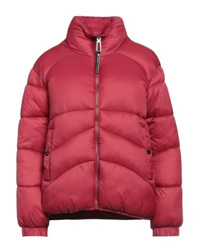 Silvian Heach Woman Down Jacket Brick Red Size 8 Nylon In Red