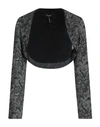Byblos Woman Shrug Black Size 12 Wool, Acrylic, Polyester, Polyamide In Black