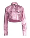 Dolce & Gabbana Woman Shirt Pink Size 8 Cotton, Elastane In Pink