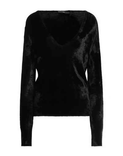 Sapio Woman Sweater Black Size 6 Viscose, Polyamide, Polyurethane