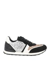Cuplé Woman Sneakers Silver Size 8 Textile Fibers In Silver