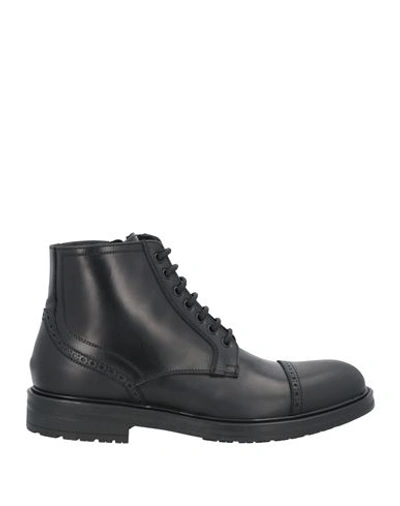 Giovanni Conti Man Ankle Boots Black Size 10 Calfskin