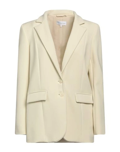 Patrizia Pepe Woman Blazer Cream Size 8 Polyester, Viscose, Elastane In White