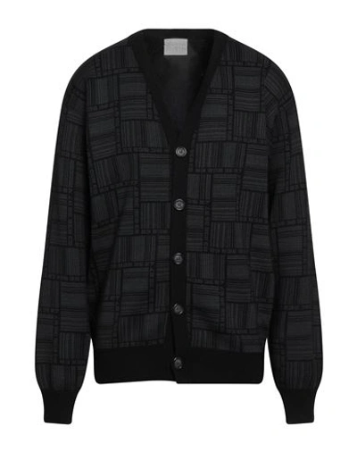 Vtmnts Man Cardigan Black Size Xl Merino Wool In Black
