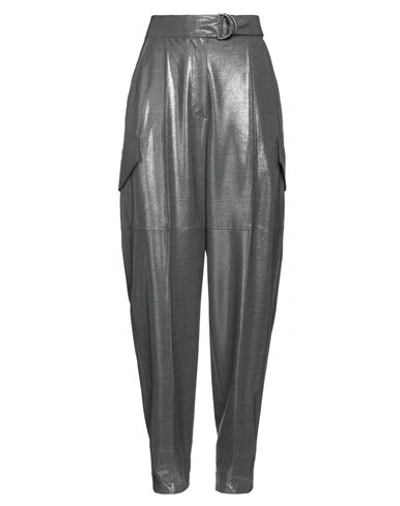 Brunello Cucinelli Woman Pants Silver Size 6 Virgin Wool, Polyamide, Elastane